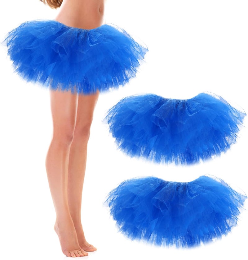 ILHSTY 3 Pack Women Teens Adult Tutu Skirt, 5 Layers Puffy Classic Tulle Tutus Skirts for Women Ballet Run Party Halloween Costume - Image 1